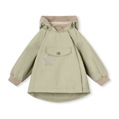 Mini A Ture elm green transitional jacket Wai fleece lining